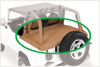 Pavement Ends Cargo Cover Jeep 2003-06 Wrangler TJ, Exc. Unlimited