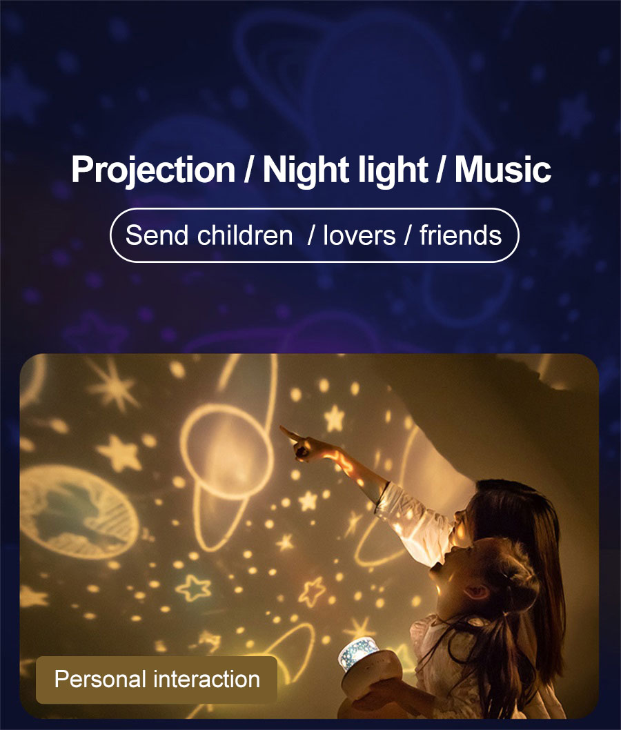 Rechargeable Musical Projector Lamp