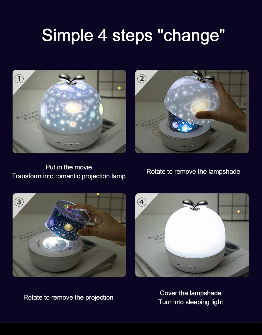 Rechargeable Musical Projector Lamp