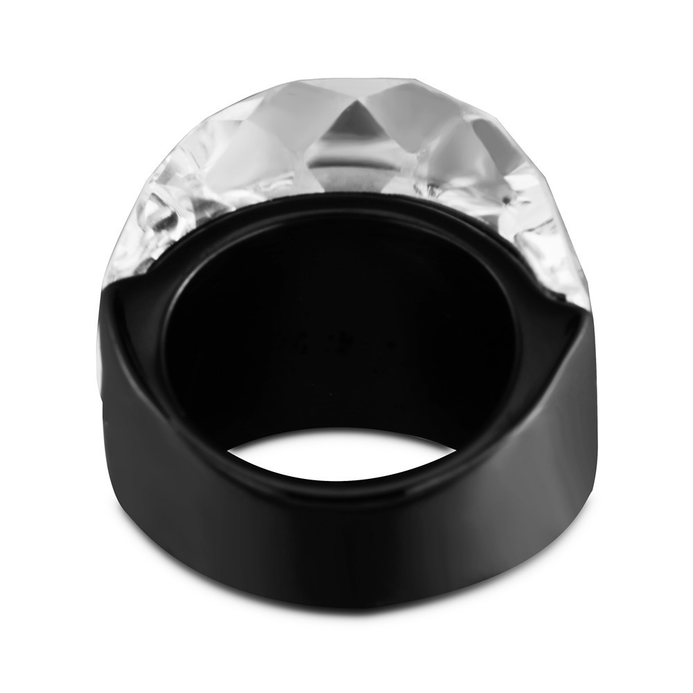 Maxi Black / Clear Crystal Ring for Women