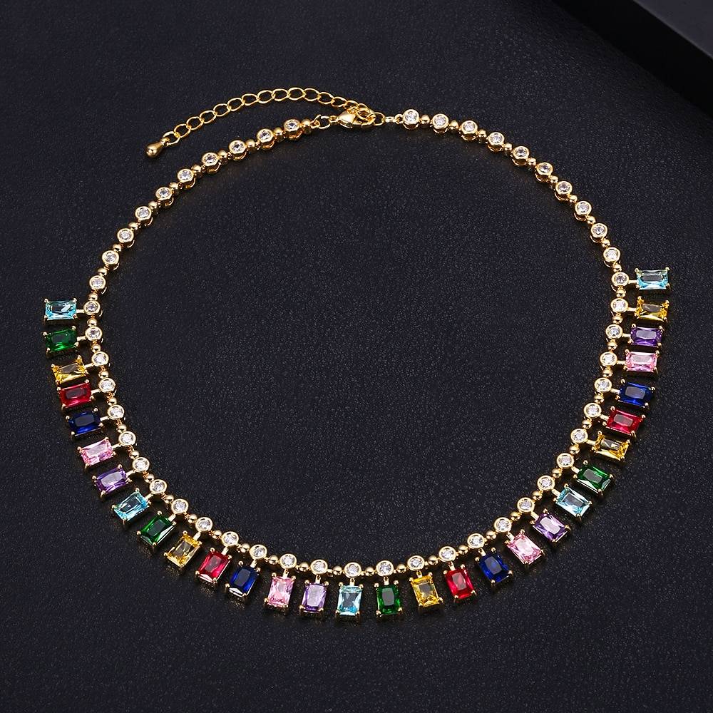 Women's Elegant Colourful Choker Necklace