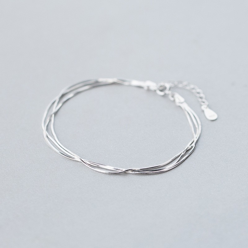 Women's Layered Silver Bracelet