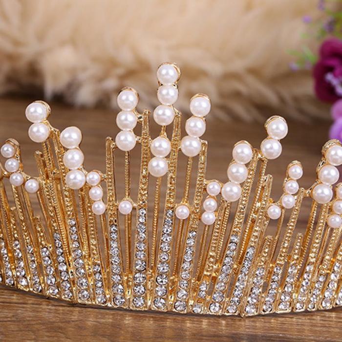 Luxury Pearls / Crystal Hair Tiara for Women