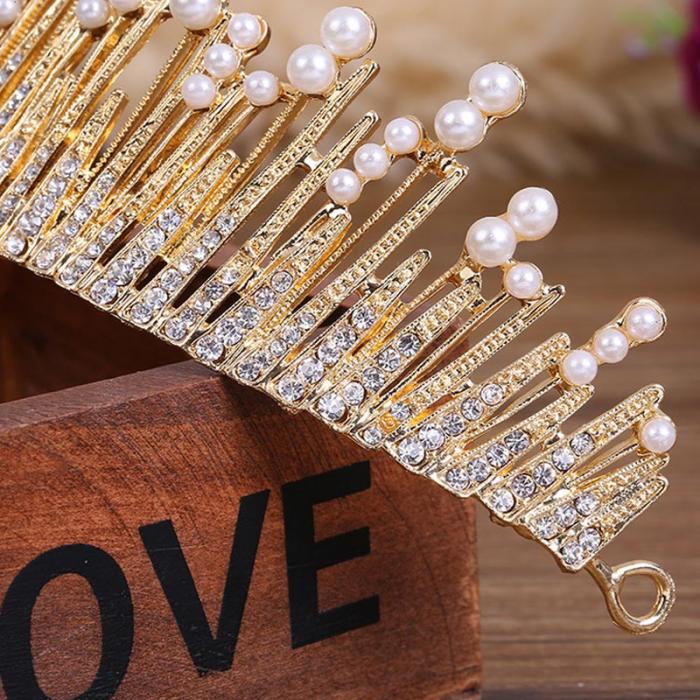 Luxury Pearls / Crystal Hair Tiara for Women