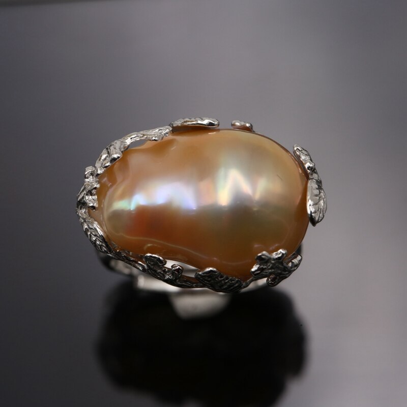 Beautiful 925 Silver Pearl Ring for Women