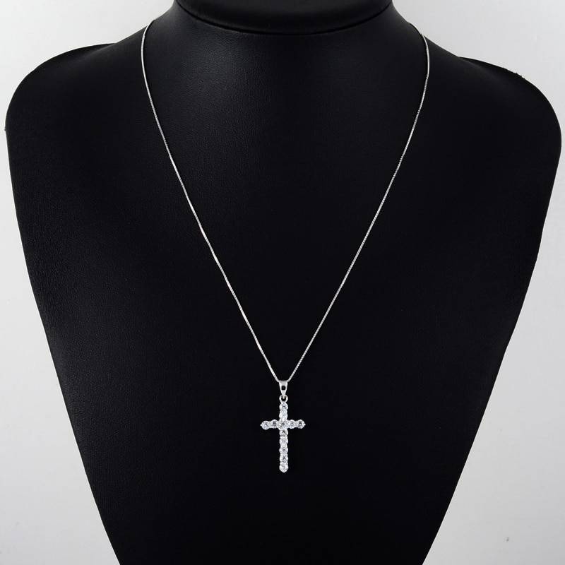 Women's Cubic Zirconia Cross Necklace