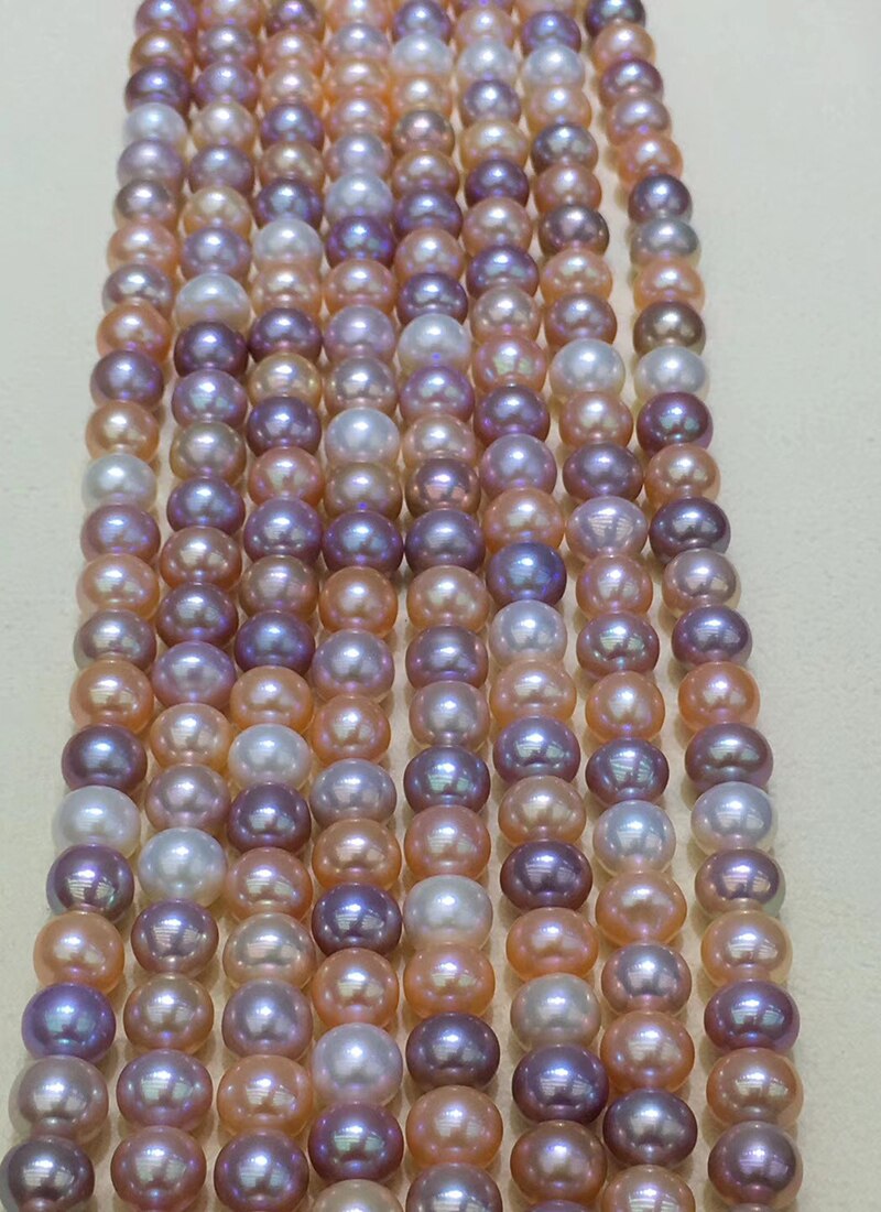 Women's Colorful Pearls Choker
