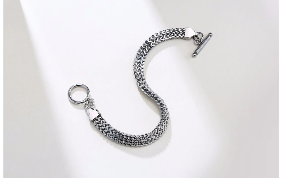 Men's Stainless Steel Foxtail Chain Bracelet